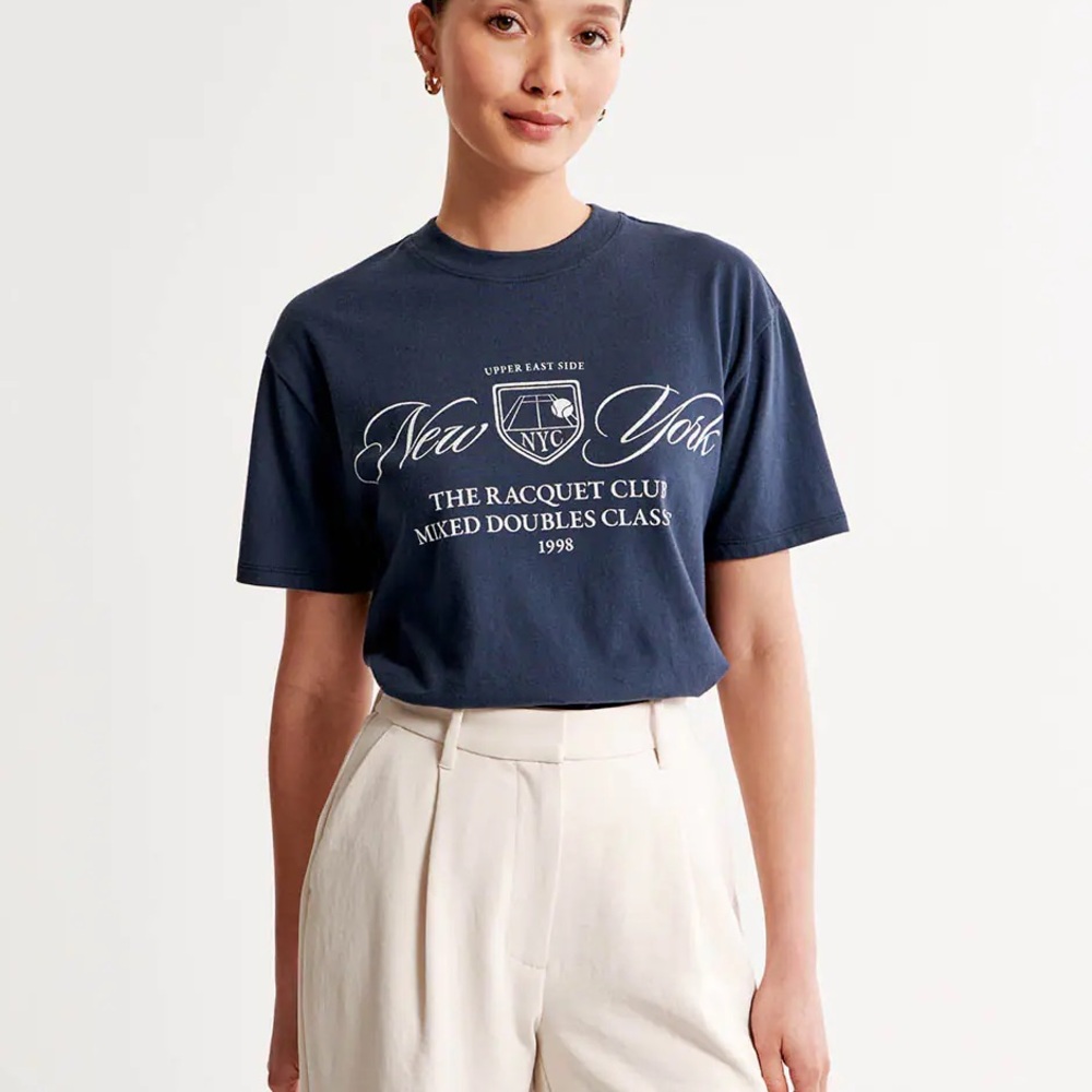 Abercrombie & Fitch Navy Graphic T-Shirt